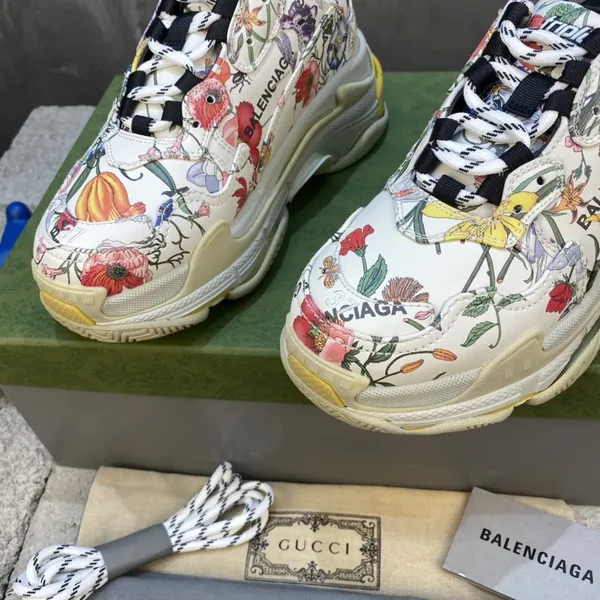 Balenciaga x Gucci Triple S Floral Print Sneakers product view 5