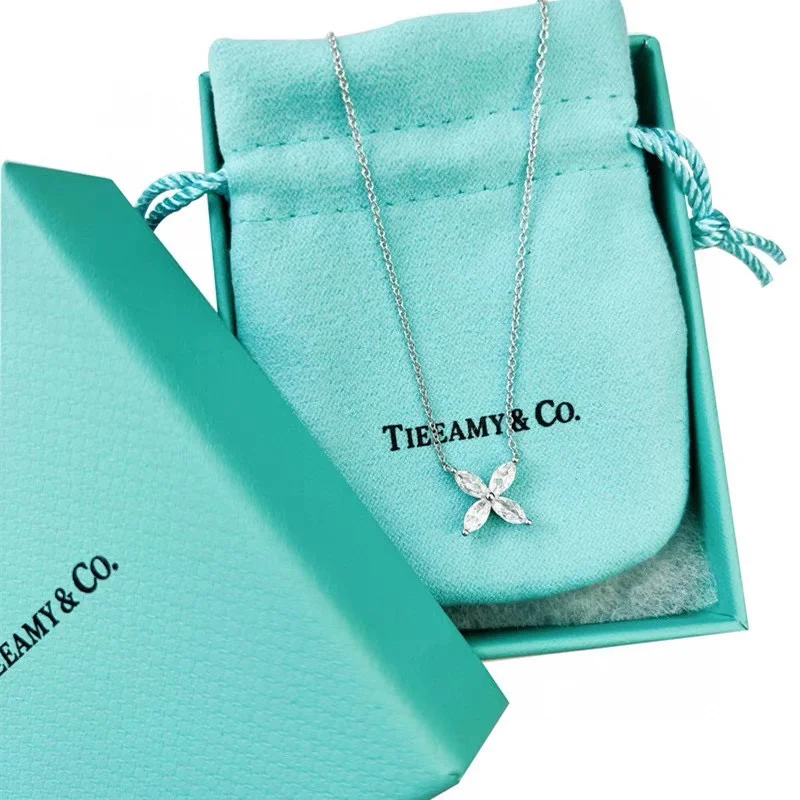 Tiffany  Co. Victoria Flower Pendant Necklace Silver-Tone product view 2
