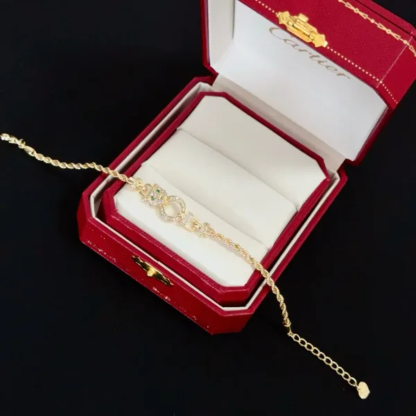Cartier Panthere Gold-Tone Panther Bracelet with Circular Link product view 7