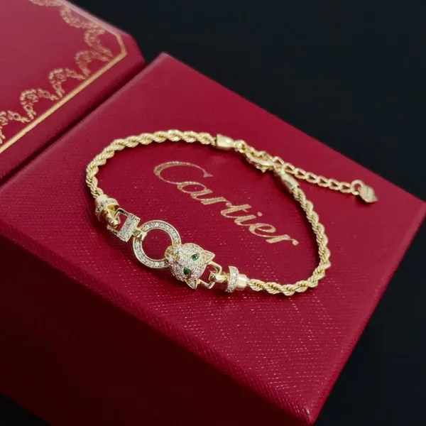 Cartier Panthere Gold-Tone Panther Bracelet with Circular Link product view 5