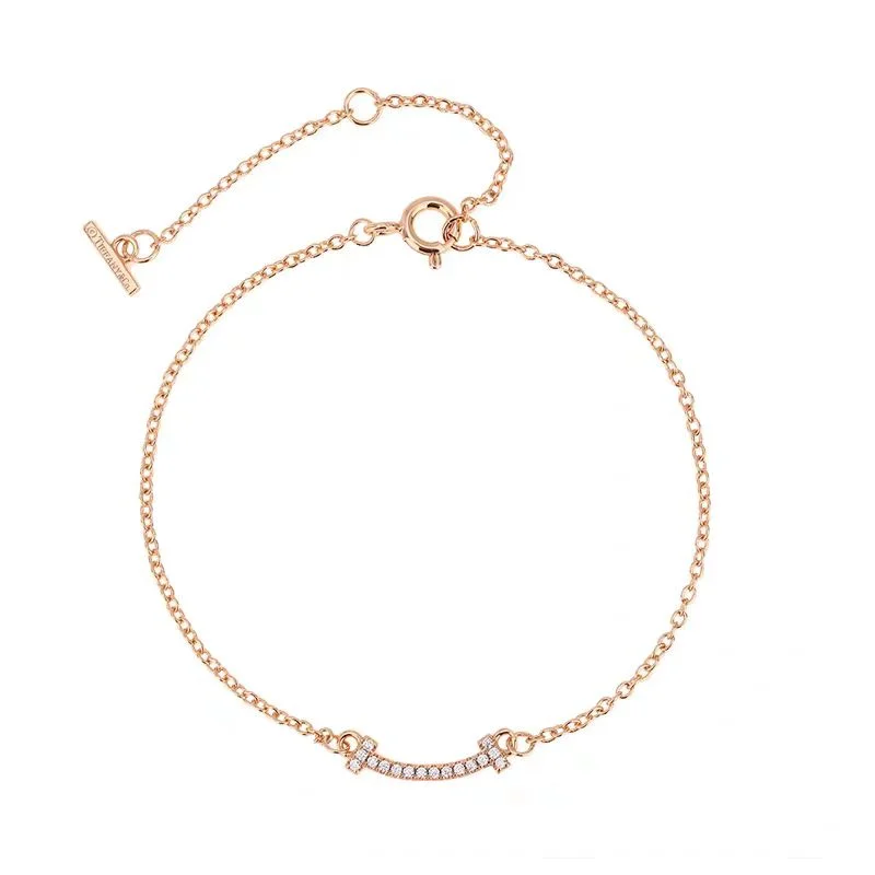 Tiffany  Co. T Smile Chain Bracelet Rose-Tone product view 1