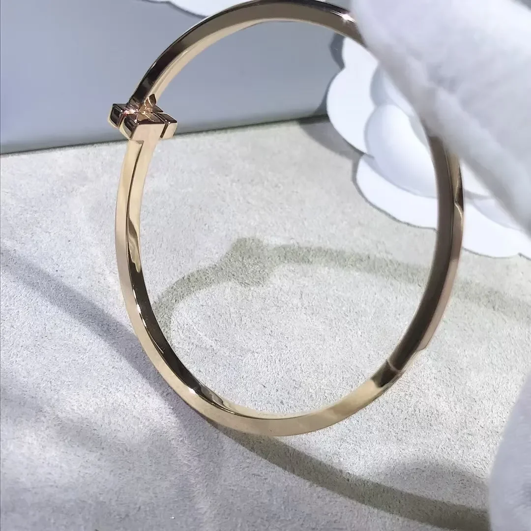 Tiffany  Co. T1 Narrow Half Pavé-Effect Hinged Bangle Two-Tone product view 4